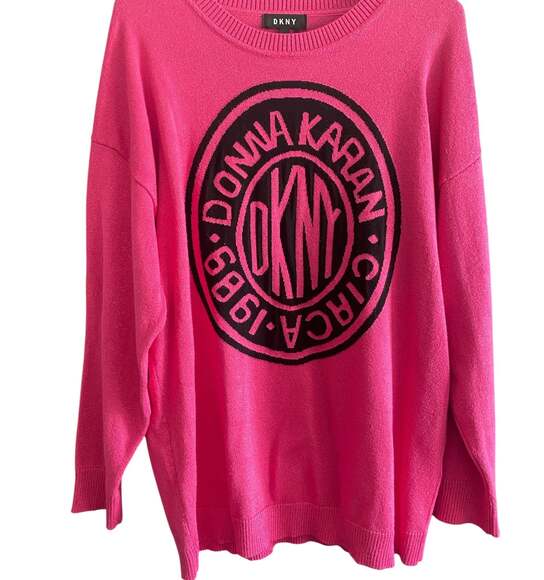DKNY Sweaters - DKNY Crewneck Sweater Pink Logo